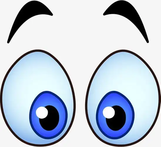 眼眉_蓝色卡通眼睛素材免费下载_高清png图片-90设计网