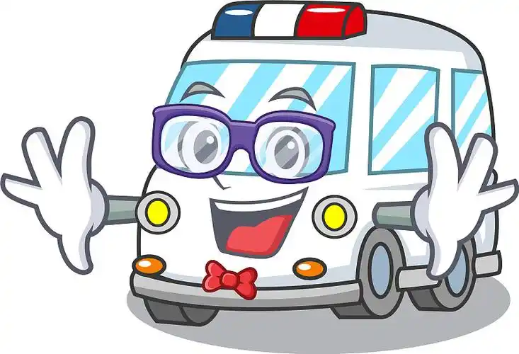 极客救护车人物卡通风格图片