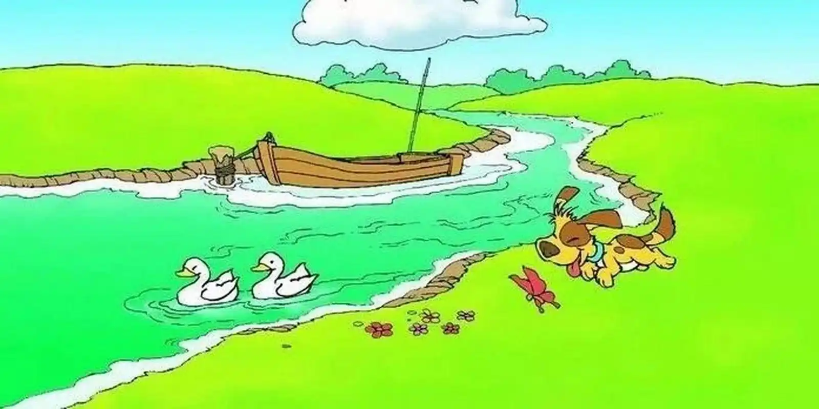 看图写话 迷人的小河 9595我的家乡有一条迷人的小河.