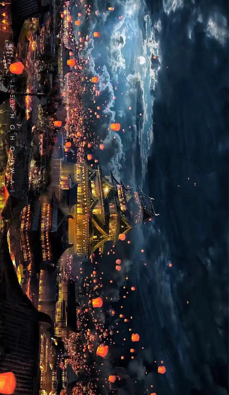 天官赐福 #谢怜 #古风风景 中秋佳节,上天庭举办斗灯宴, - 抖音