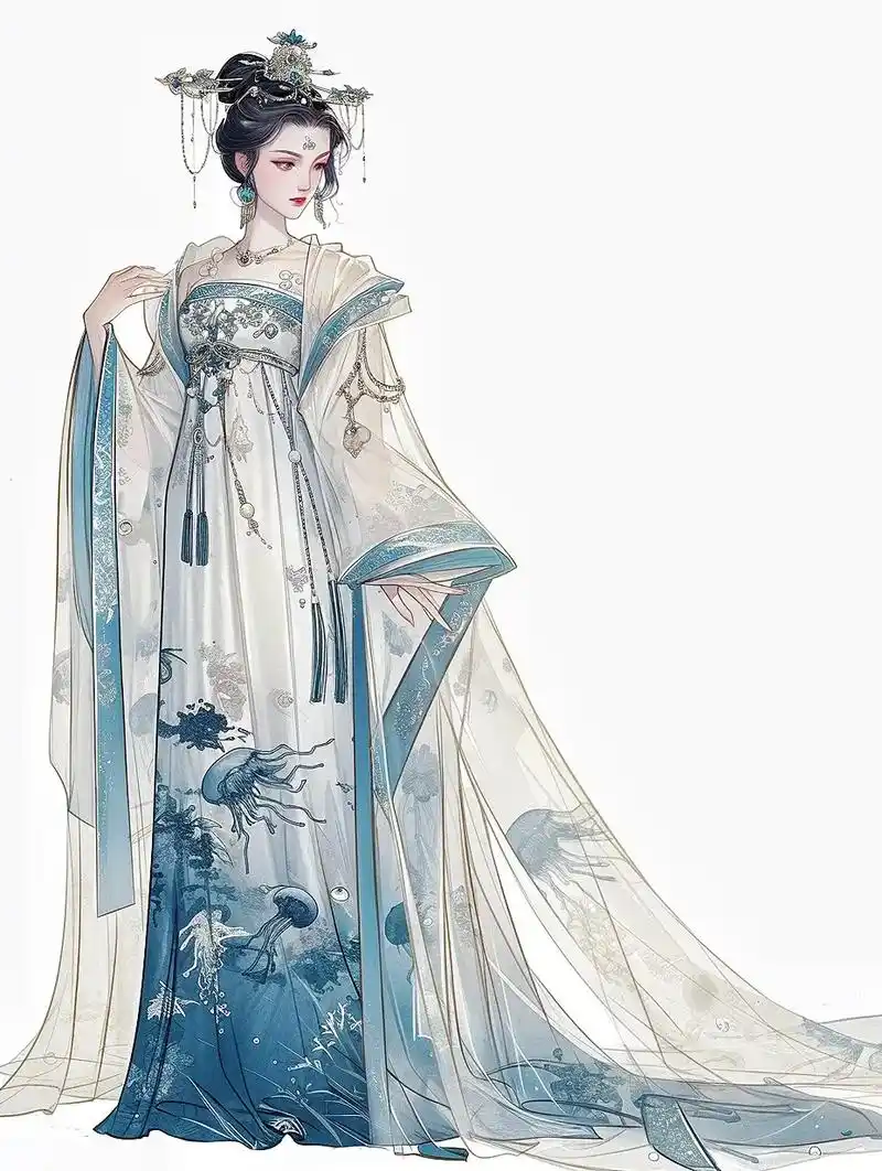 海洋系水母oc | 国风新中式古装清冷感