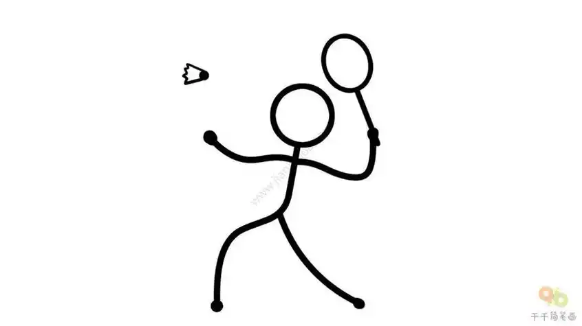 运动会简笔画火柴人