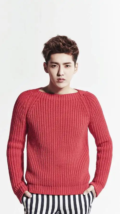 吴亦凡 壁纸 可耐 红毛衣