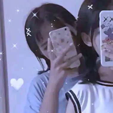 仙气手机挡脸闺密头像