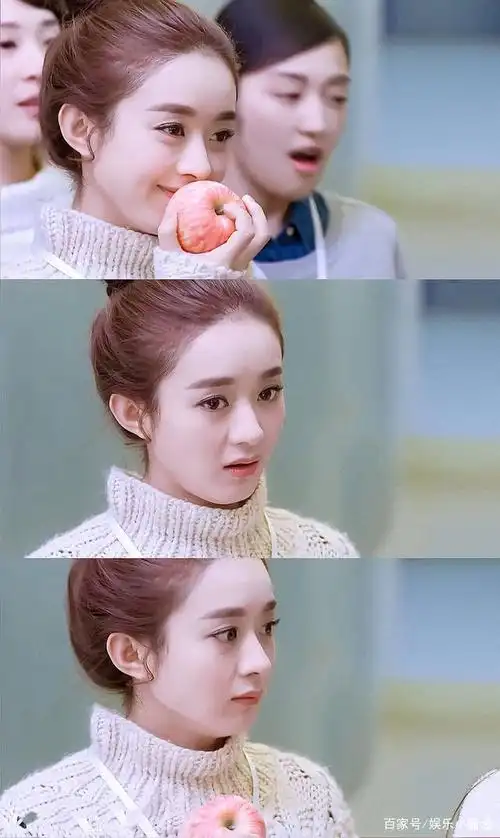 赵丽颖《杉杉来了》丸子头美图欣赏,圆头扎丸子头真的太完美了!