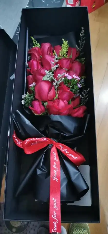 五二零 鲜花速递全国 19朵红玫瑰礼盒礼物生日花束预定 东莞长沙青岛