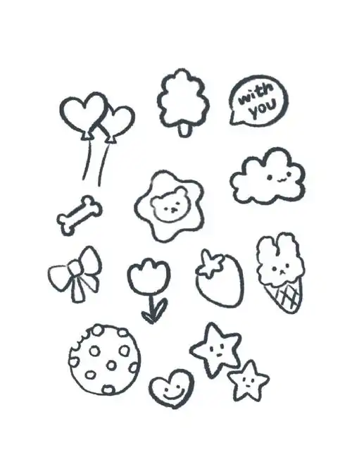 一看就会的超萌手帐小贴纸🐰🌟🍓