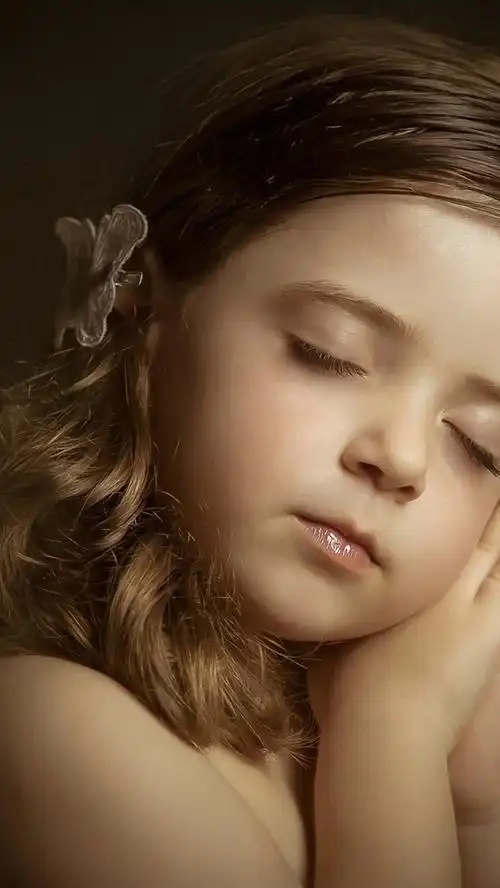 小天使,可爱的女孩,睡眠 iphone 壁纸