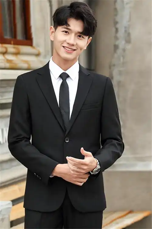 西服套装男士韩版修身上衣外套伴郎新郎结婚商务职业正装小西装男