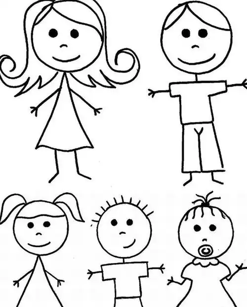 简笔画卡通人物简易人物画