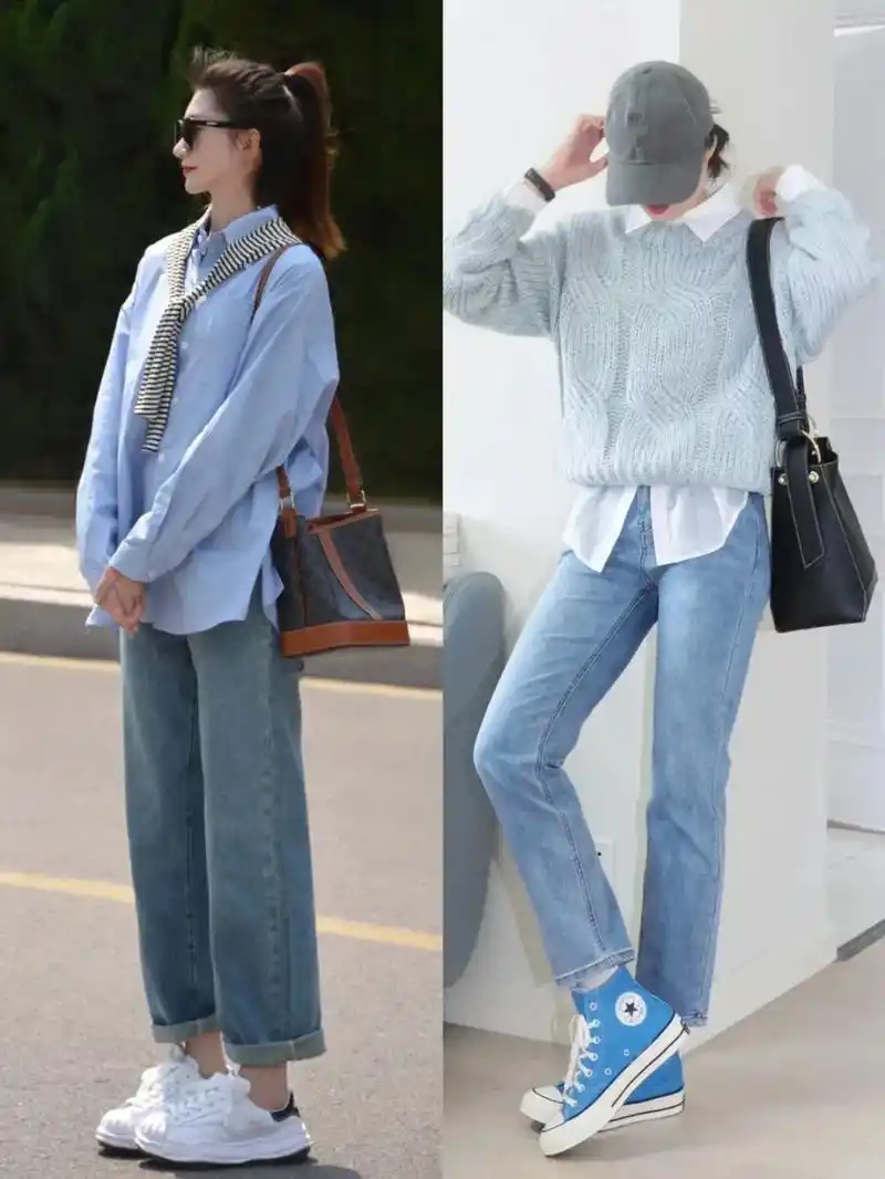 懒人22套穿搭示范,"衬衫t恤 裙子长裤"就够,矮个穿显高又洋气
