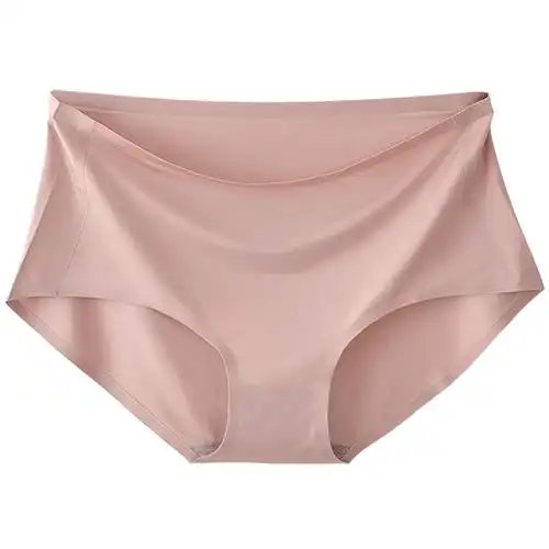 4条 速干桑蚕丝中腰透气无痕性感三角裤女士一片式冰丝内裤女新夏