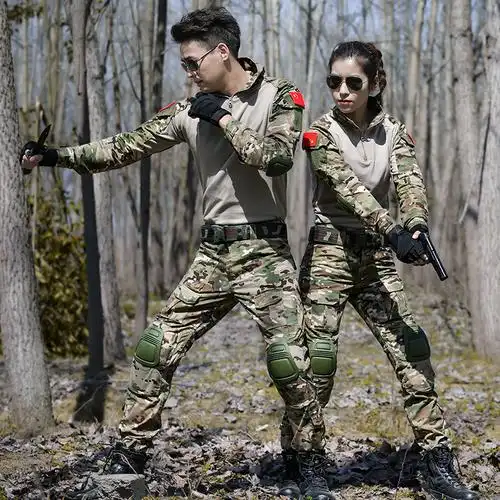秋冬迷彩服套装男特种兵训作服蛙服战术套装特战服装薄款cs军装女