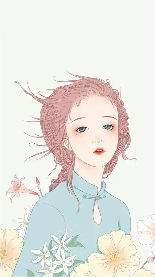 森系文艺少女插画