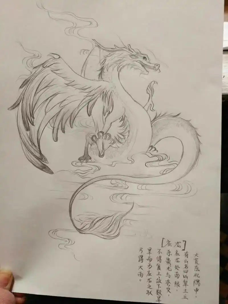 手绘‖山海经‖应龙