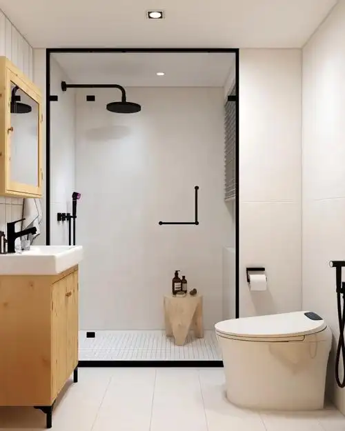 小户型浴室装修日系原木风太治愈啦