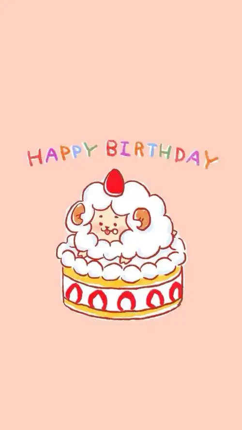 壁纸wallpaper 插画 happy birthday 生日快乐