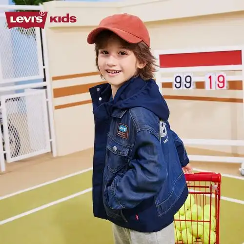 levis李维斯儿童牛仔外套童装男童夹克2024春秋季新款中大童上衣