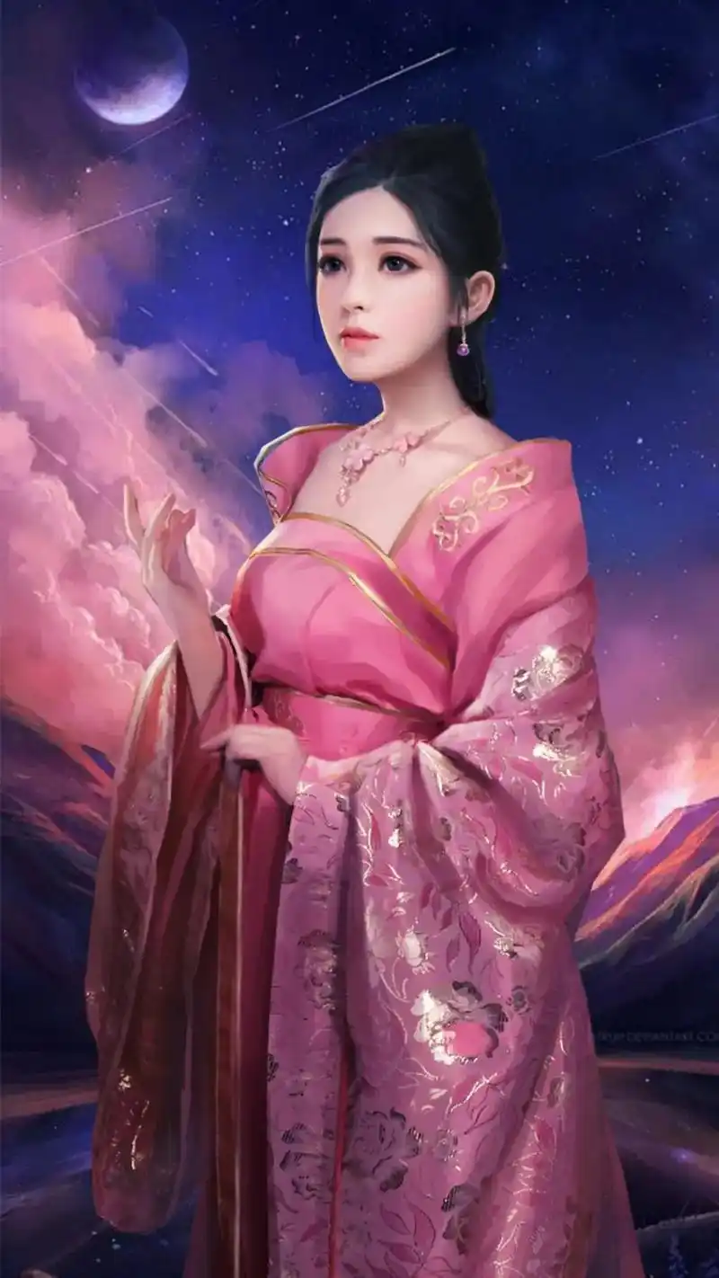 中华传统文化汉服美女漫画好看图片02