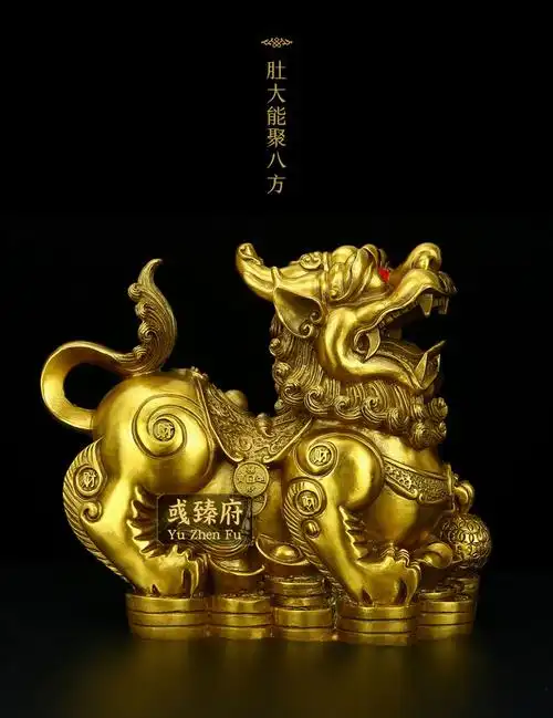 精选好礼纯铜貔貅摆件一对聚财皮丘风水客厅店铺办公室开业礼品腾雅卓