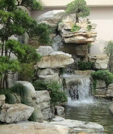 庭院假山该怎么设计?这样造景,庭院很有诗意!