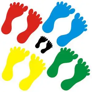 幼儿园学校商场工厂脚印地贴定制地板贴儿童房防水耐磨小脚丫贴纸