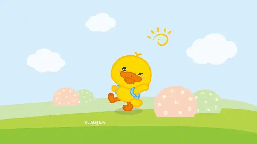 可爱卡通人物鸭嘴兽男孩高清图片桌面壁纸