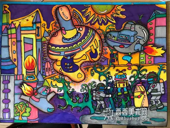 儿童获奖科幻画赏析绿色能量转换器赏析