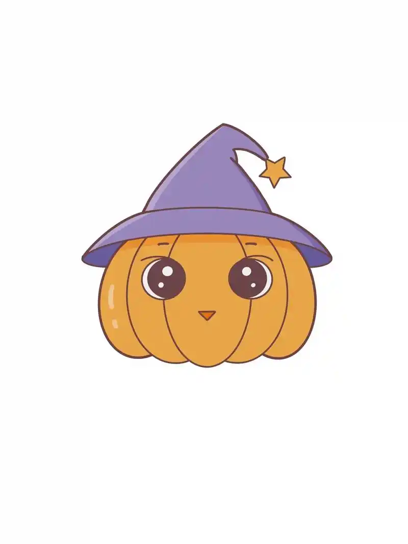 可爱的万圣节南瓜简笔画简单又好看