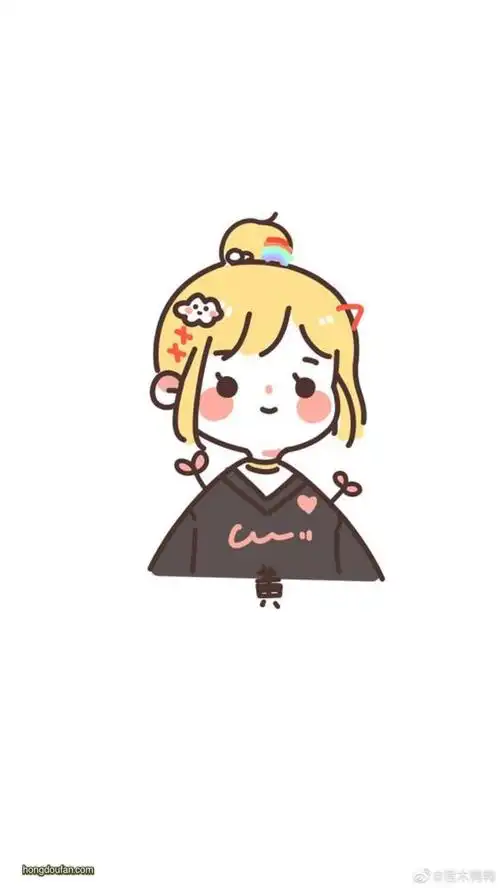 带着云朵发卡的可爱女生简笔画大全