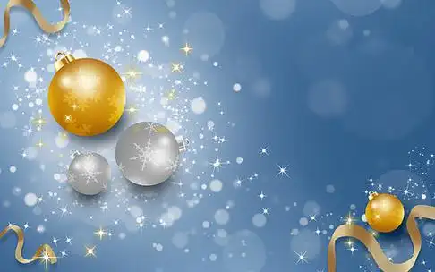 圣诞节唯美精致铃铛装饰背景