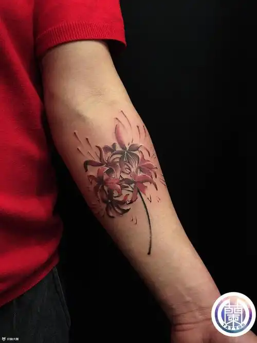 彼岸花_纹身图案手稿图片_李特的纹身作品集