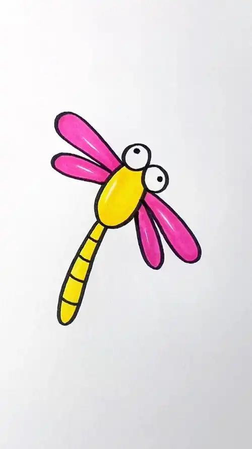 教你用数字8画一只蜻蜓