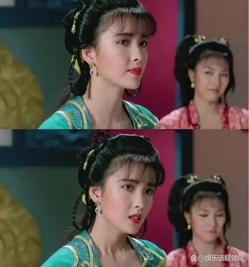 翻看周慧敏之前的古装剧照《妖魔道》,真心觉得她长得很玉女,很温柔