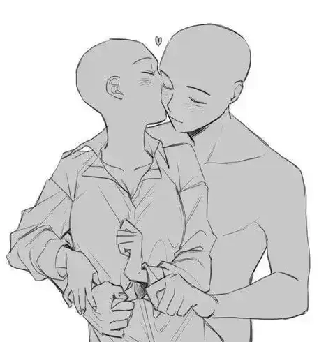 线稿素材本子画师一定不能错过的双人互动姿势