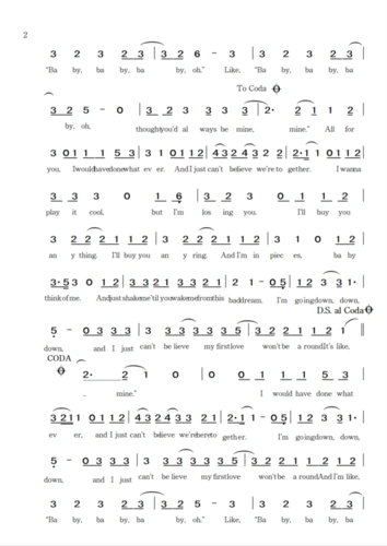 贾斯汀比伯的baby简谱,急急急!我要打印出来!谢谢!