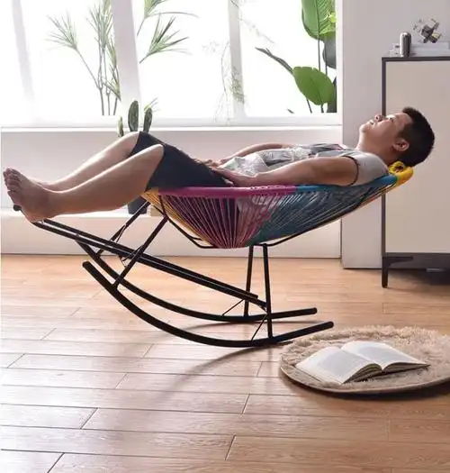 摇摇椅家用懒人椅逍遥椅休闲午睡躺椅户外彩色简约成人摇椅阳台椅子
