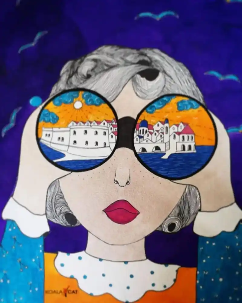 你眼睛里的世界是什么样子的呢?#绘画 #创意美术 #少儿美术 - 抖音