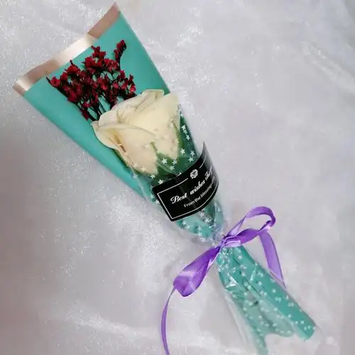 香皂花玫瑰干花放小礼盒赠品送客户永生花随手礼母亲节仿真花