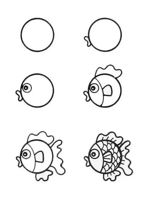 鱼的简笔画法 怎么画鱼最好看 - 汽车时代网