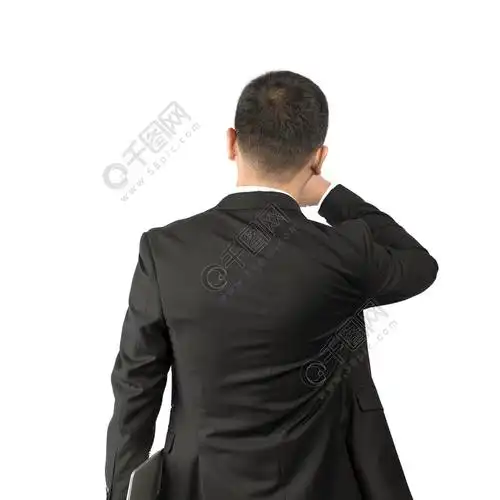 开会会议商务职业装西装男士背影