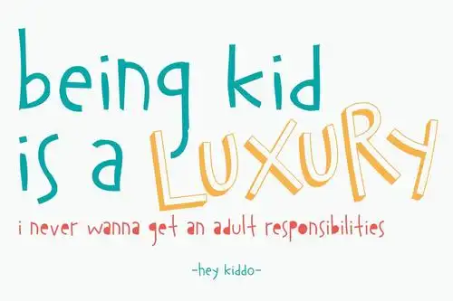 可爱仿小孩铅笔手写英文无衬线字体heykiddo–childrenfont