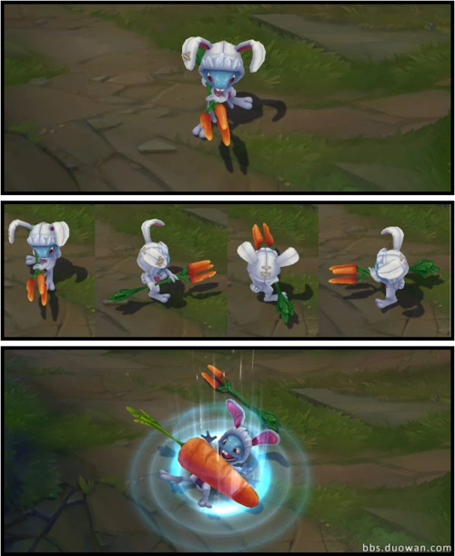 求lol小鱼人新皮肤"兔尾巴"图片