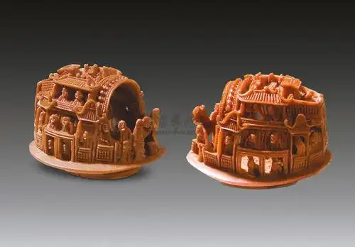【清 杏核微雕人物船形摆件】拍卖品_图片_价格_鉴赏_其它雕刻_雅昌