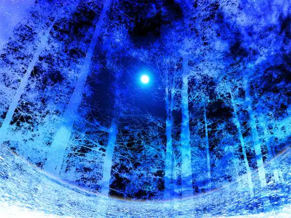 插画艺术作品# 日本插画师ゾノ丸,作品多蓝色系星空宇宙幻想风格