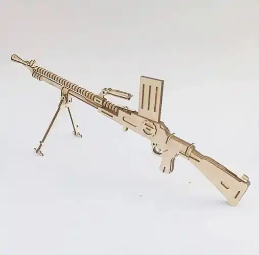 手工制作-木制仿真模型冲锋枪学走向我们心中的目标.