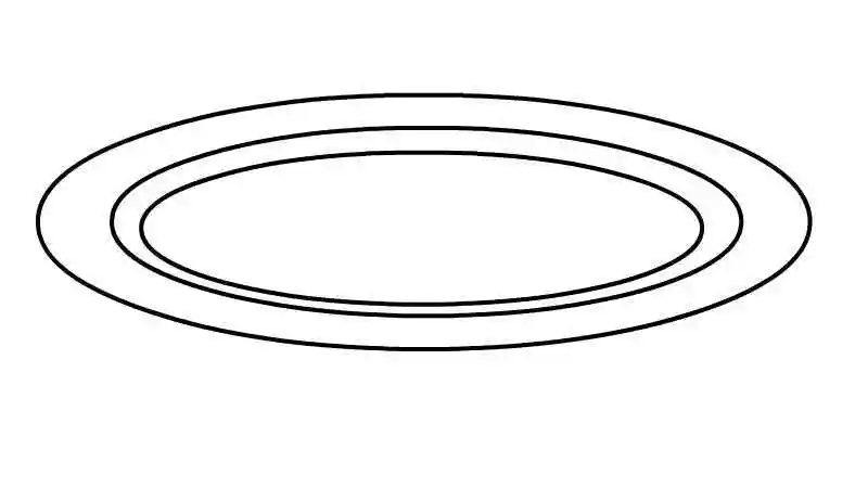 盘子简笔画 盘子的画法