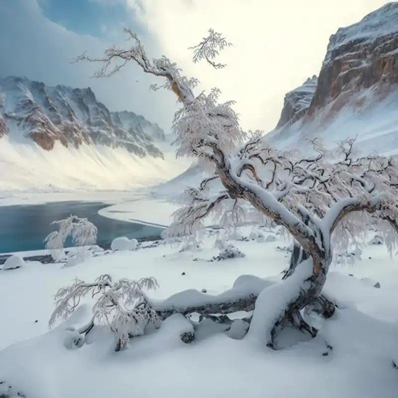 2022年的长白山天池的雪景.长白山天池的2022大雪纷飞, - 抖音