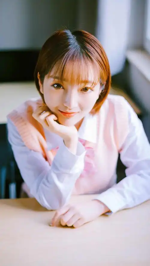 粉嫩可爱美少女制服写真图片手机壁纸
