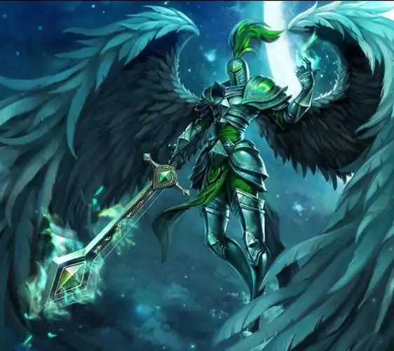 lol审判天使凯尔手机滚屏壁纸英雄联盟lol审判天使凯尔游戏角色游戏